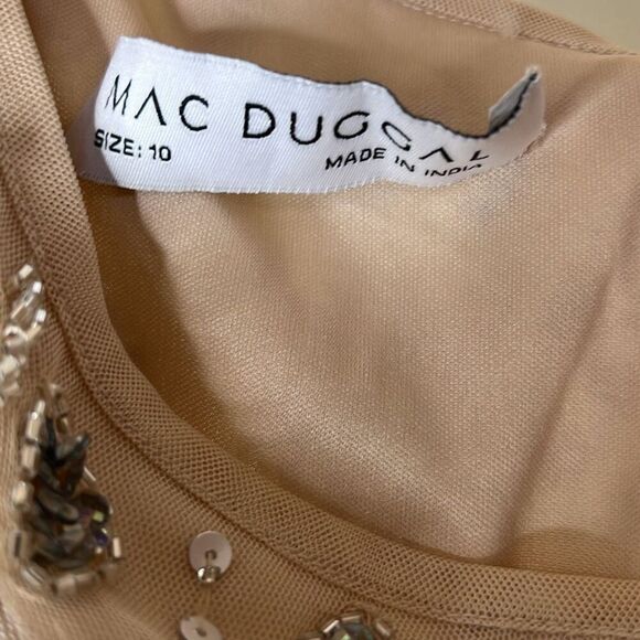 Mac Duggal Embellished One Shoulder Draped Gown 93635 Ivory Size 10 Nwt - Picture 6 of 11